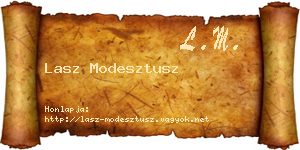 Lasz Modesztusz névjegykártya